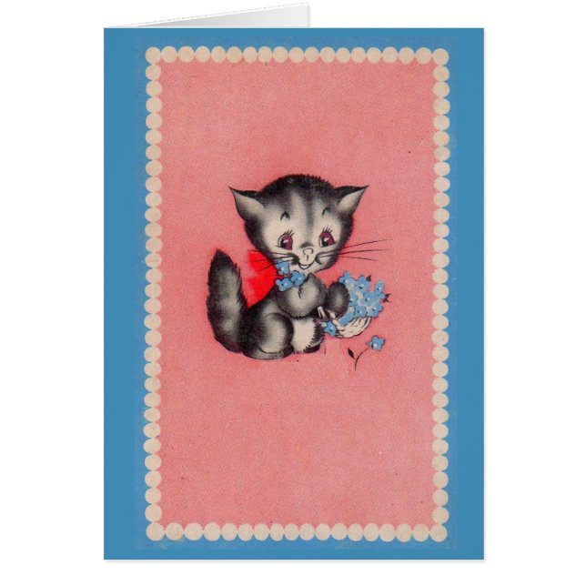 Cartão gatinho doce (Frente)