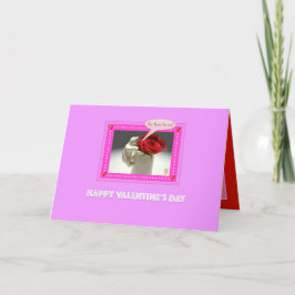 Cartão Gatinho e Rosas de chá "São para mim?" Namorados C