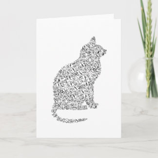 Cartão Gatinho em Bicicletas de Gato