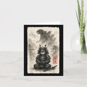 Cartão Gatinho Fofo Catzilla Raivoso Kaiju Anime Gato Mon