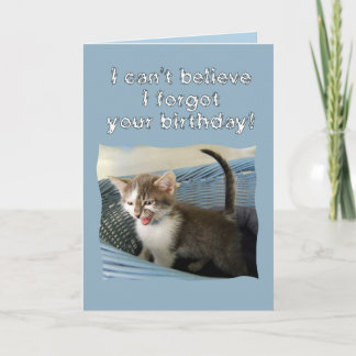 Cartão Gatinho Louco Belado Aniversário