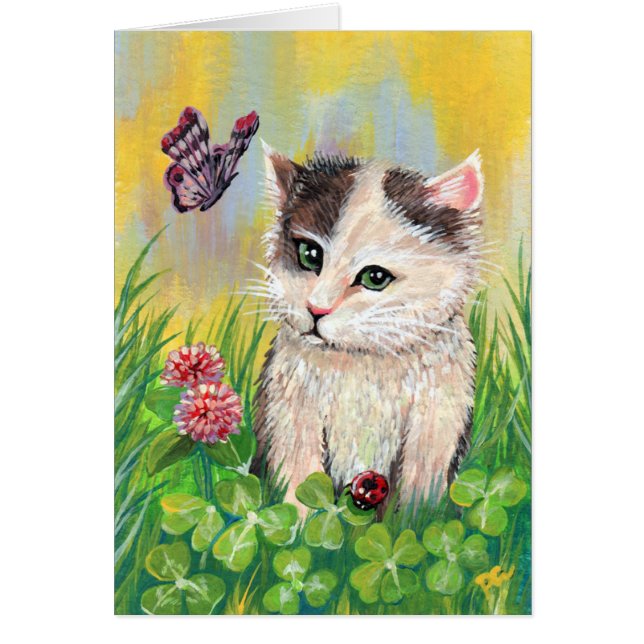 Cartão Gatinho no patch de fechamento (Frente)