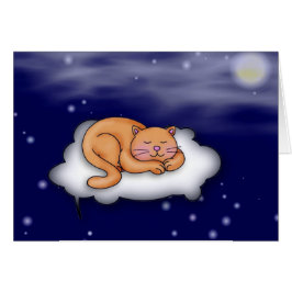 Cartão Gatinho para dormir