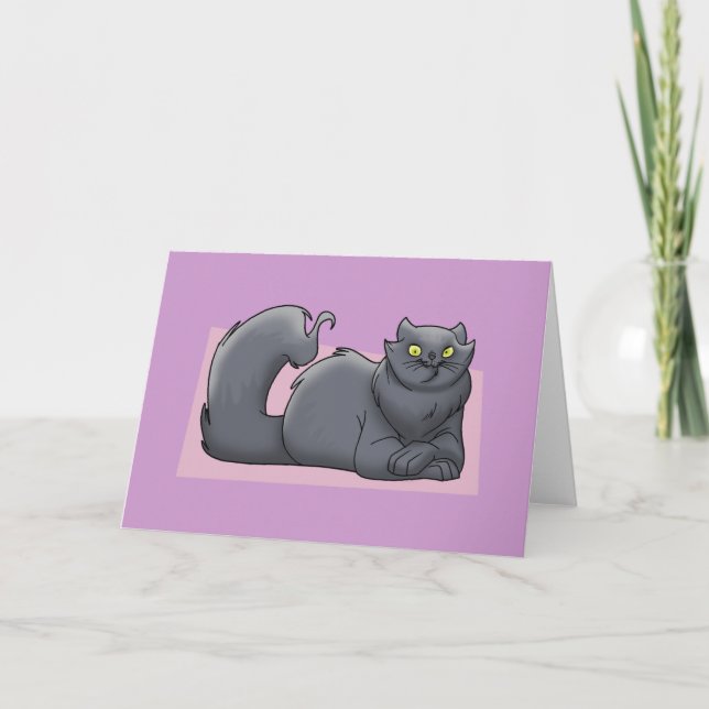 Cartão Gatinho - Placa Nota (Frente)