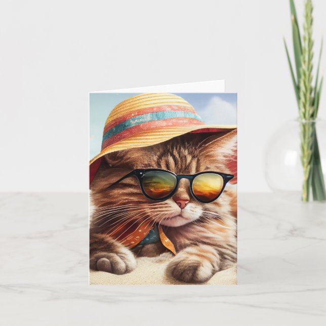 Cartão Gatinho Sunny (Frente)