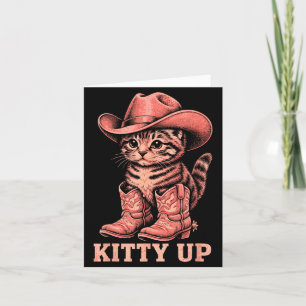Cartão Gatinho Vintage Música Country Western Engraçado