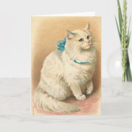 Cartão Gatinho Vintage, Parabéns