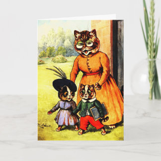 Cartão Gatinhos da escola Louis Wain