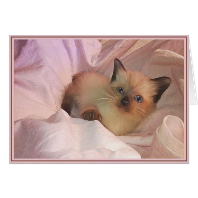 Cartão Gatinhos de placa PUPs 12 (Frente Horizontal)