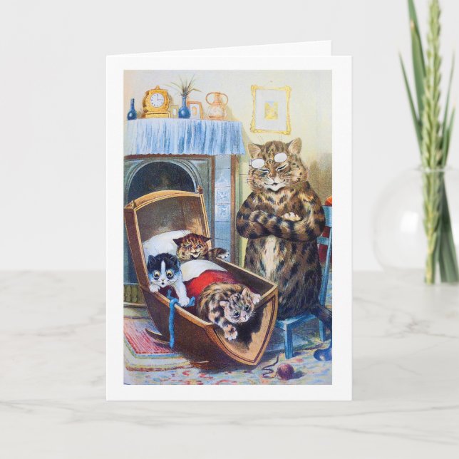 Cartão Gatinhos no Berço (Frente)