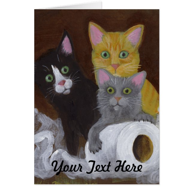 Cartão Gatinhos Reproduzíveis (Frente)