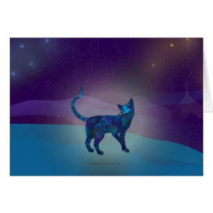 Cartão Gato 1 do espaço