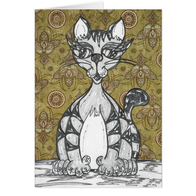 Cartão Gato 4 de Scribby (Frente)