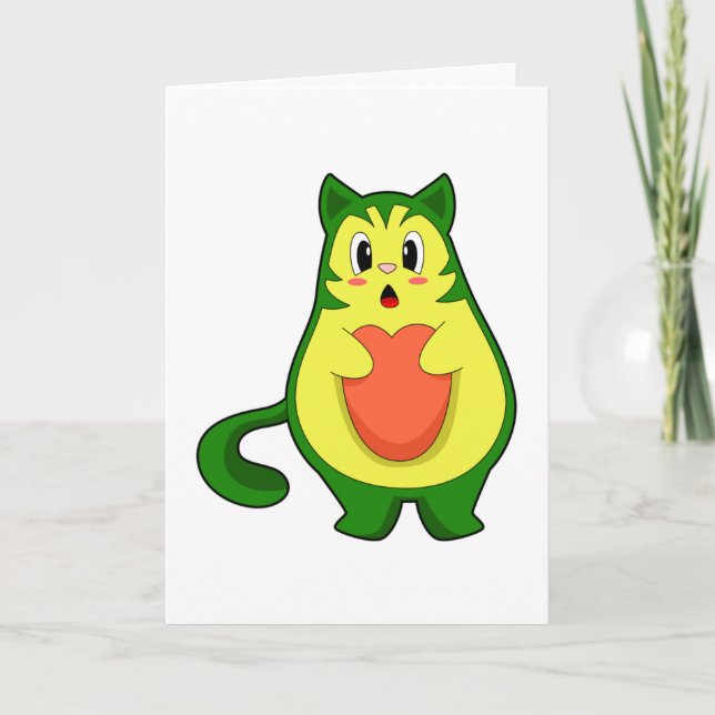 Cartão Gato Abacate (Frente)