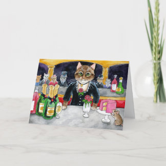 Cartão Gato bonito, rato, Manet Paris (versão francesa)