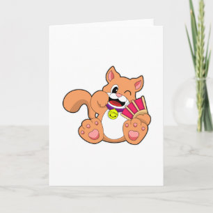 Cartão Gato com Bell