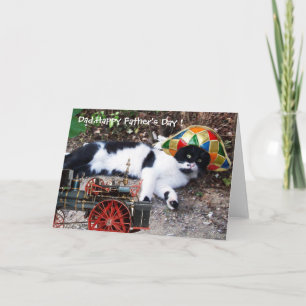 Cartão GATO COM CHAPÉU ARLEQUIM Dia dos Pais