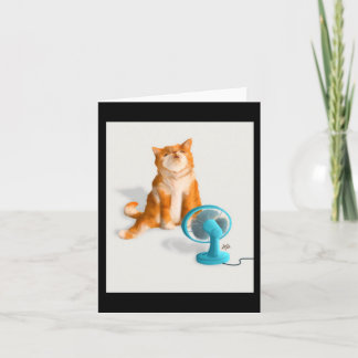 Cartão Gato Com Ventoinha