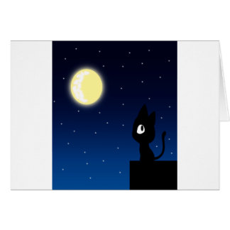 Cartão Gato da lua