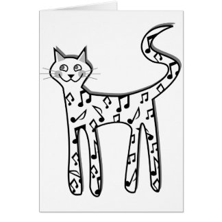 Cartão Gato da nota musical