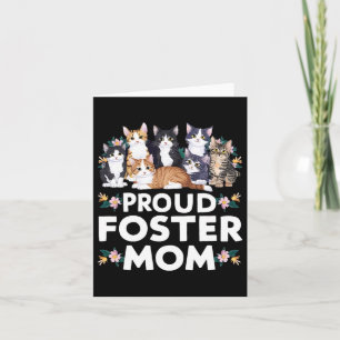 Cartão Gato de Acolhimento Adote Orgulhosa Mãe de Acolhim