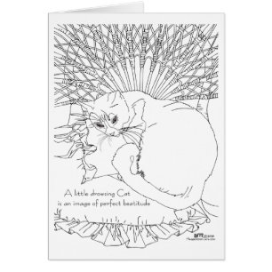 Cartão Gato de afogamento