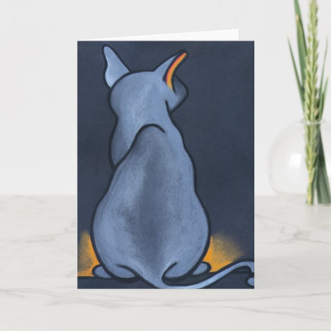 Cartão Gato de Blue'z por Robyn Feeley (Frente)