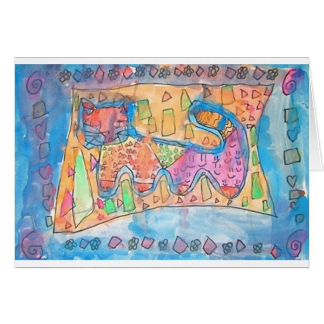 Cartão Gato de Burch do louro (Frente Horizontal)