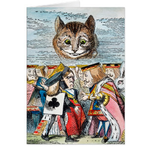Cartão Gato de Cheshire, 1865