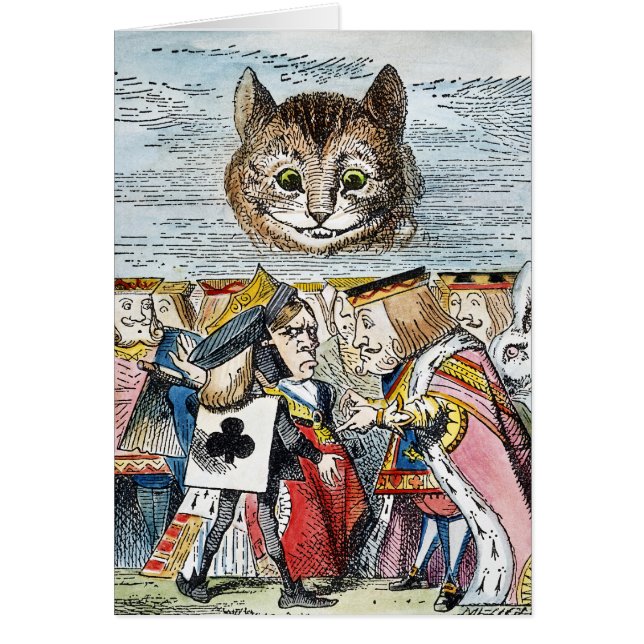 Cartão Gato de Cheshire, 1865 (Frente)