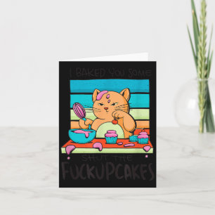 Cartão Gato de Cupcake Engraçado Fazendo Cupcakes Humor S