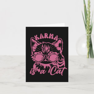Cartão Gato De Gato Engraçado E Bonito É Karma