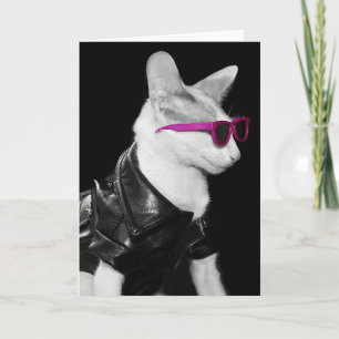 Cartão Gato de Menino Mau em Sombras