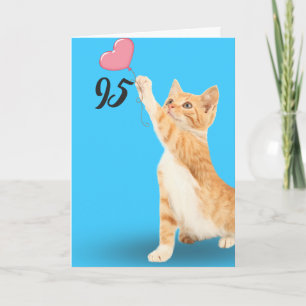 Cartão gato de mesa de 95 anos