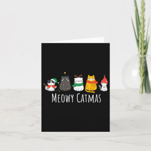 Cartão Gato de Natal Gato e Gato de Natal Gato de Natal X