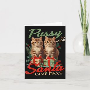 Cartão Gato de Natal Safado Engraçado Piada Brincadeira H