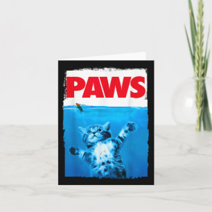 Cartão Gato De Pinças E Parte Superior Do Rato, Gato Engr