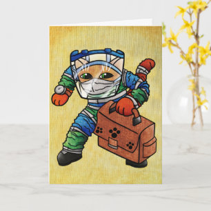 Cartão Gato de Segurança de Alerta de Permanência