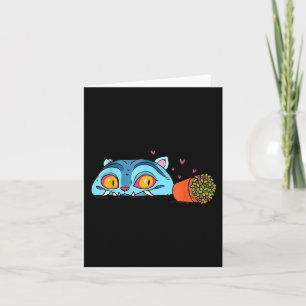 Cartão Gato Demônio Kawaii Anime Otaku Japonês Engraçado