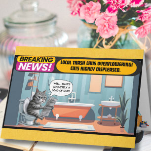 Cartão Gato Desgostoso Sentado No Banheiro Vai Ficar Bem