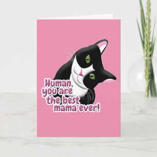 Cartão Gato dia de as mães