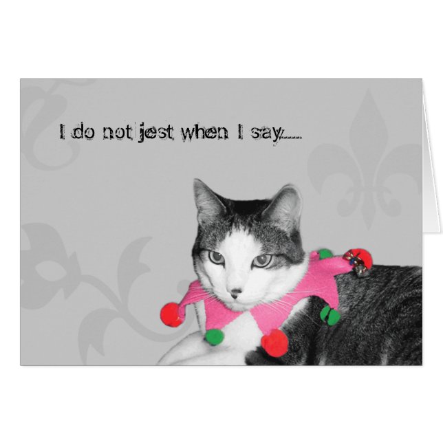 Cartão Gato do bobo da corte (Frente Horizontal)