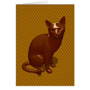 Cartão Gato do chocolate