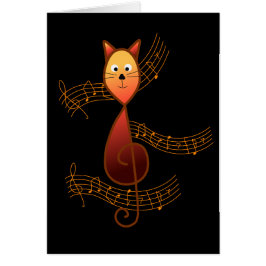 Cartão Gato do Clef de triplo