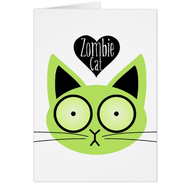 Cartão Gato do zombi (Frente)
