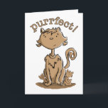 Cartão Gato e gatinhos das mamães de Purrfect<br><div class="desc">Este é um design de um gato bonito e de seus gatinhos mesmo mais bonitos. O ideal para quem quer que é a pessoa a mais perfeita em sua vida!</div>