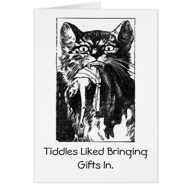 Cartão Gato e mulher (Frente)