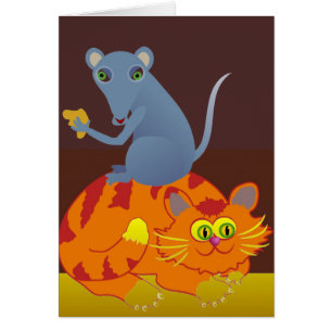 Cartão Gato e Rato