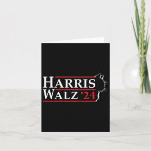 Cartão Gato eleitoral de Waltz 2024 Lady Kamala Harris Ti