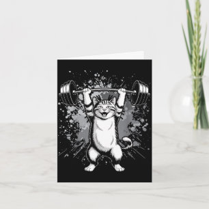 Cartão Gato engraçado academia treino deadlift meme bomba